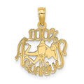 14K 100% AQUARIUS Zodiac Charm
