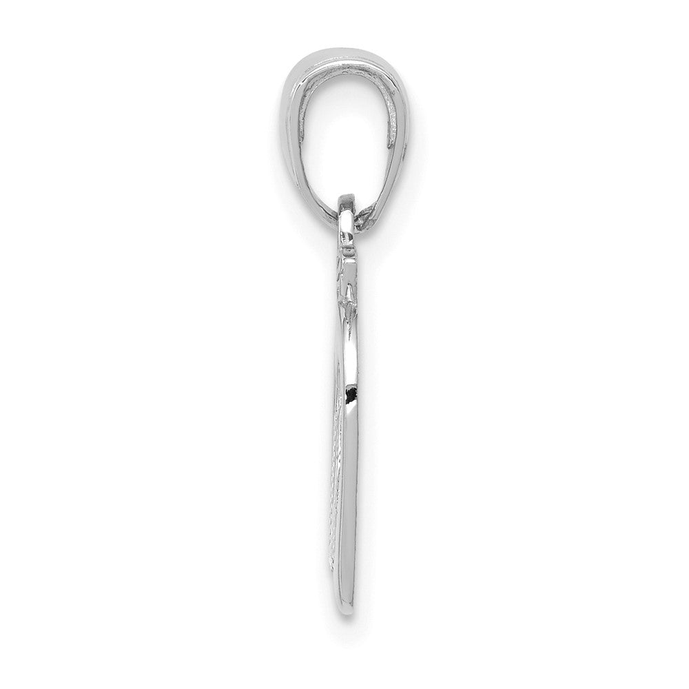 14k White Gold New York Skyline in Apple Pendant