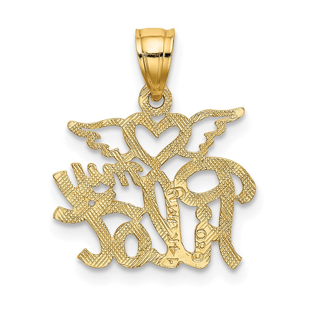 14K HEART MY PILOT Charm