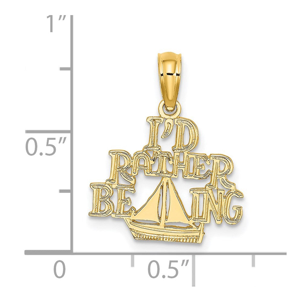 14K I'D RATHER BE SAILING Charm