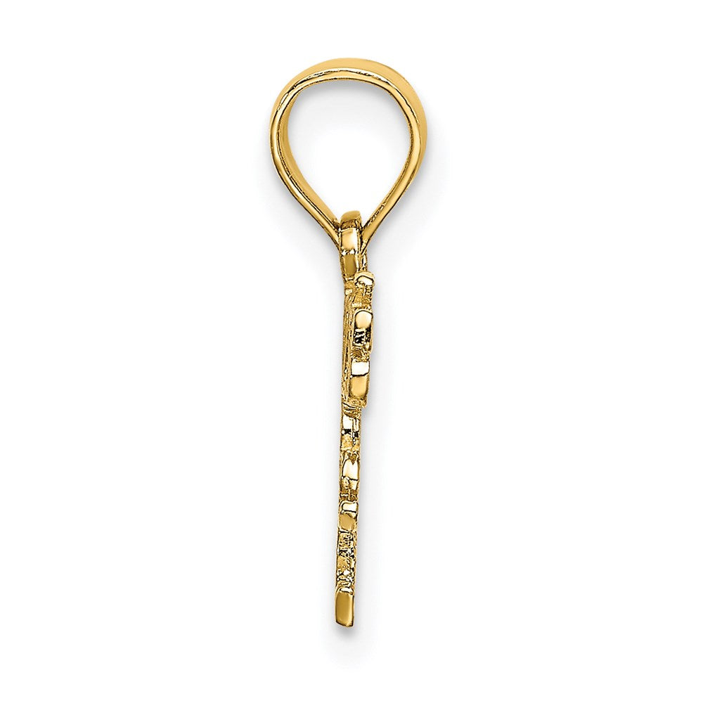 14k Polished DADDYS LITTLE GIRL Charm