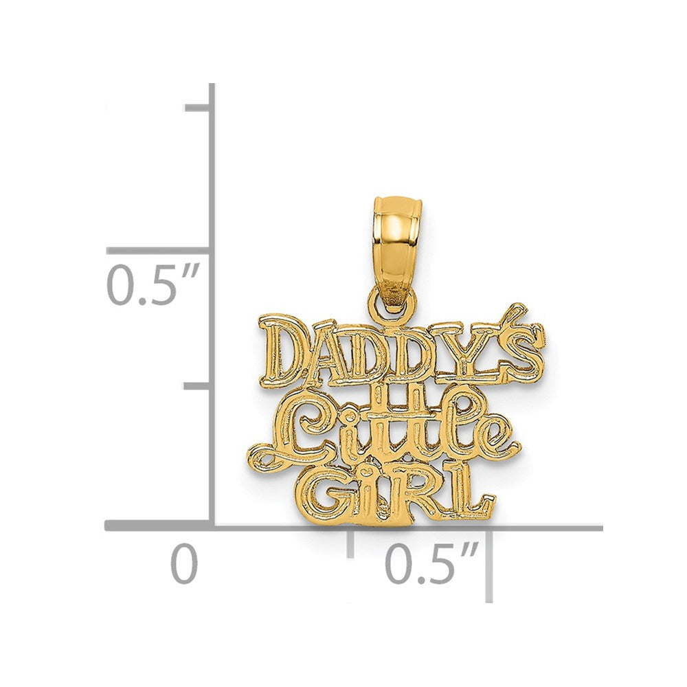 14k Polished DADDYS LITTLE GIRL Charm