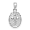 14K White Gold Mini Fleur de Lis Charm