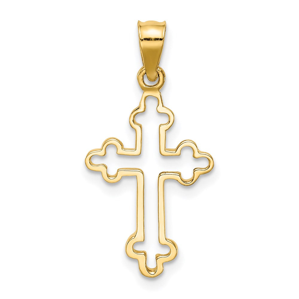 14K Polished Cross Pendant