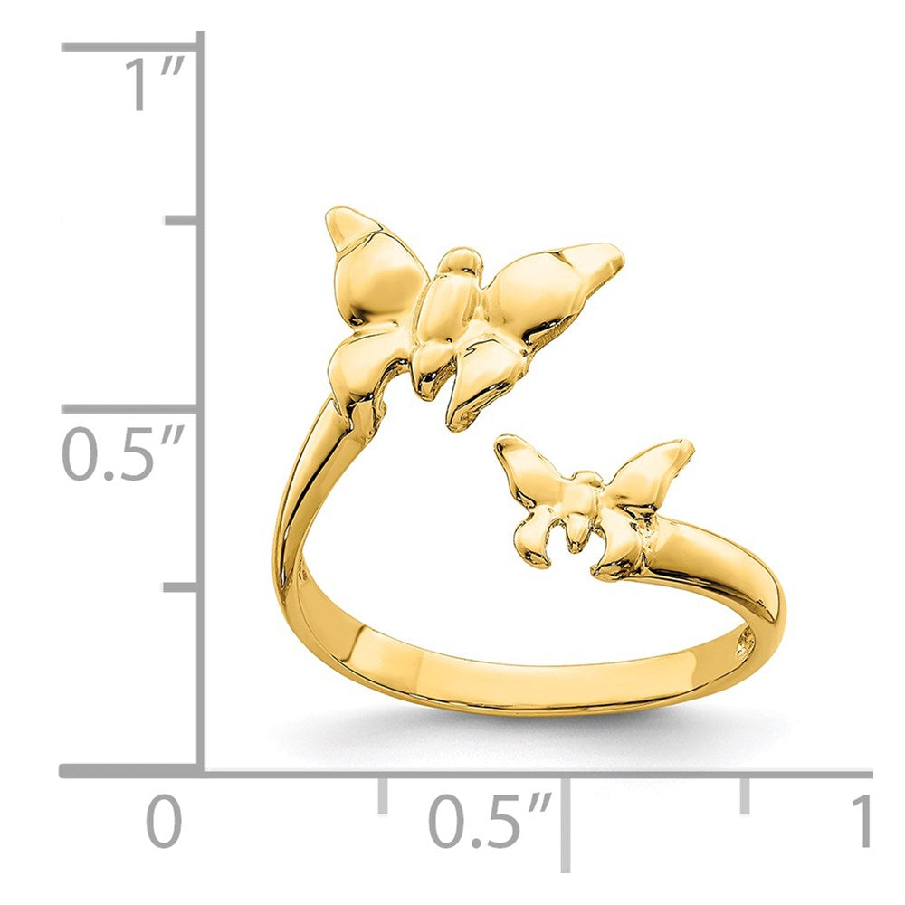 14K Polished Butterfly Toe Ring