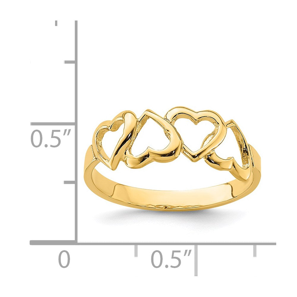 14K Polished Heart Ring