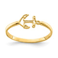 14K Polished Anchor Ring