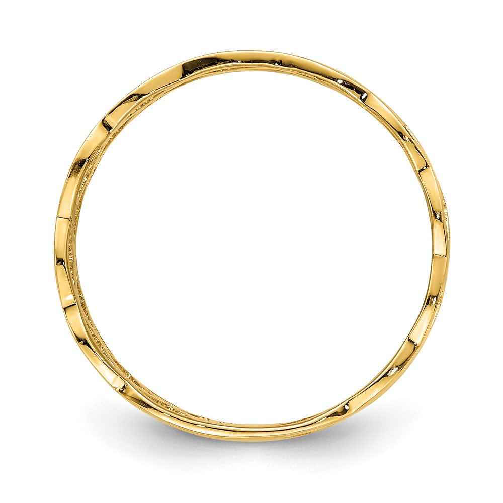 14K Polished Weave Ring