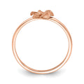 14k Rose Brushed & Polished D/C Plumeria Ring