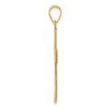 14K Large Satin Cross Pendant