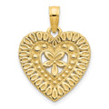 14ky Fancy Heart Pendant