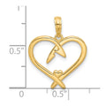 14k Fancy Heart Charm