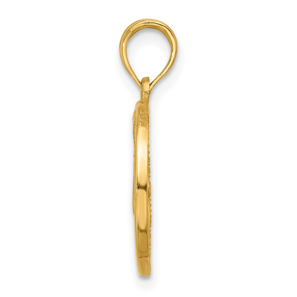 14K Polished Round Virgo Pendant