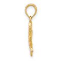 14K Polished Fancy Flower Charm