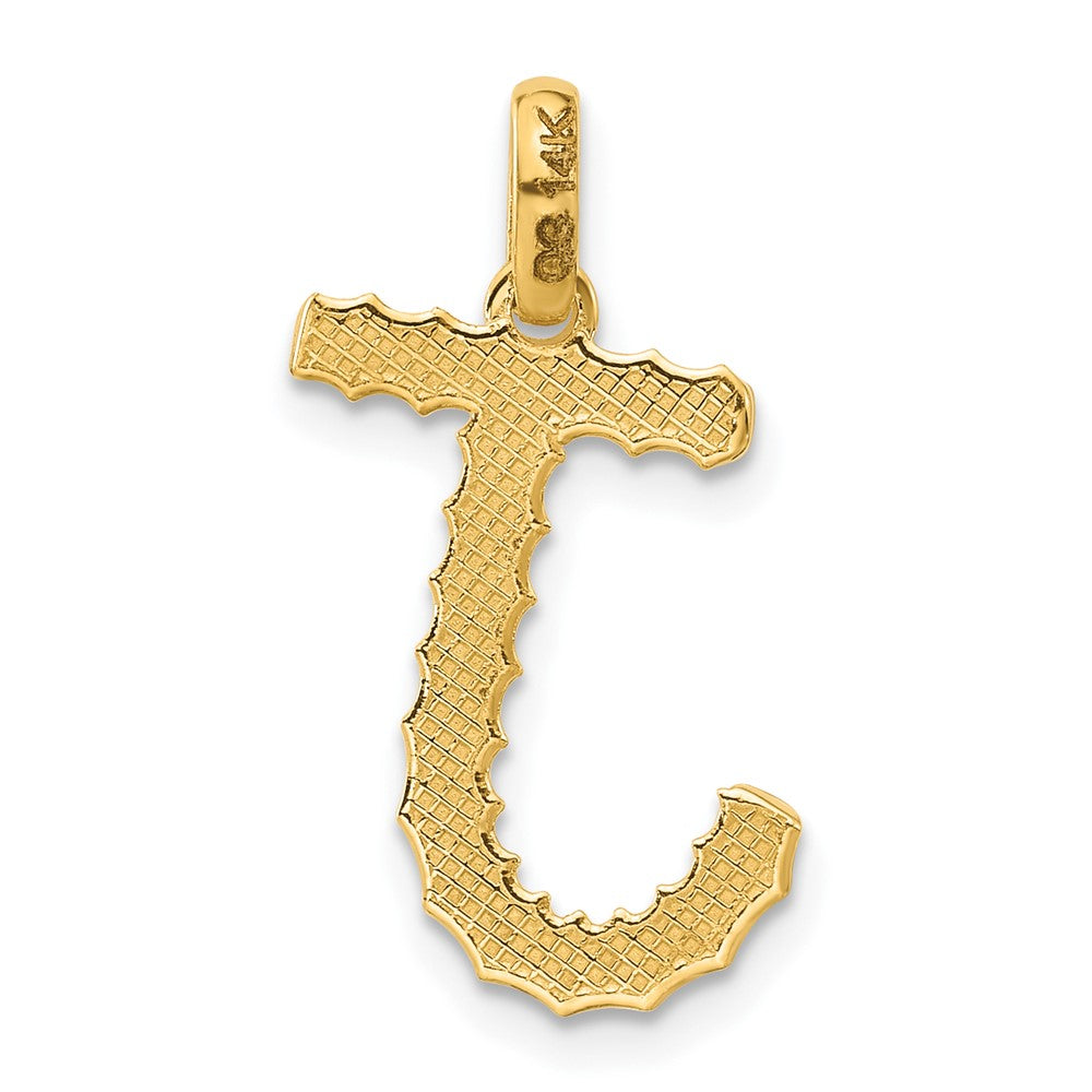 14ky Fancy Twist Letter J
