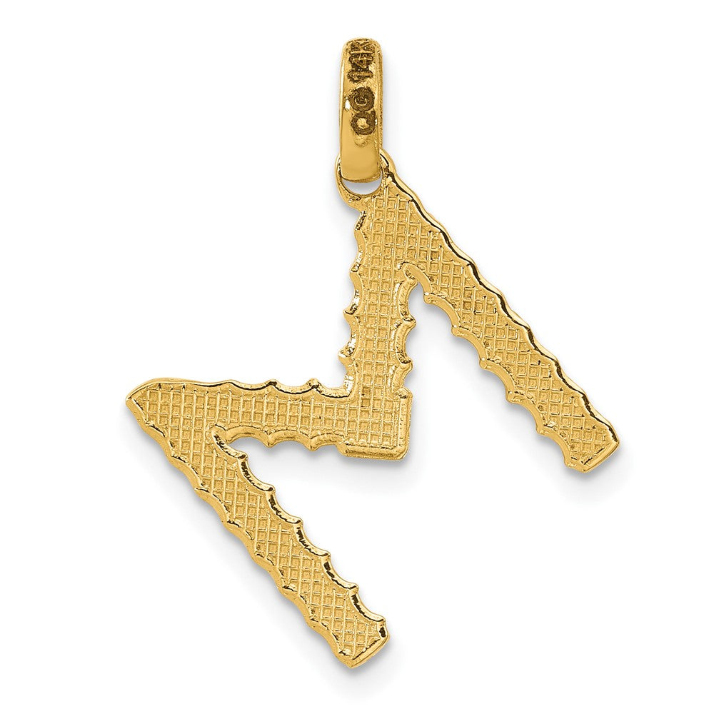 14ky Fancy Twist Letter M