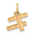 14k Fancy \GIRLS RULE WORLD"