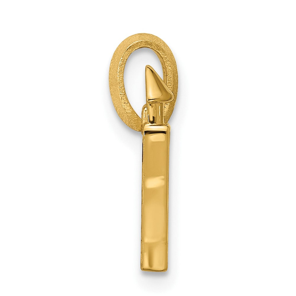 14ky 2D Castle Pendant
