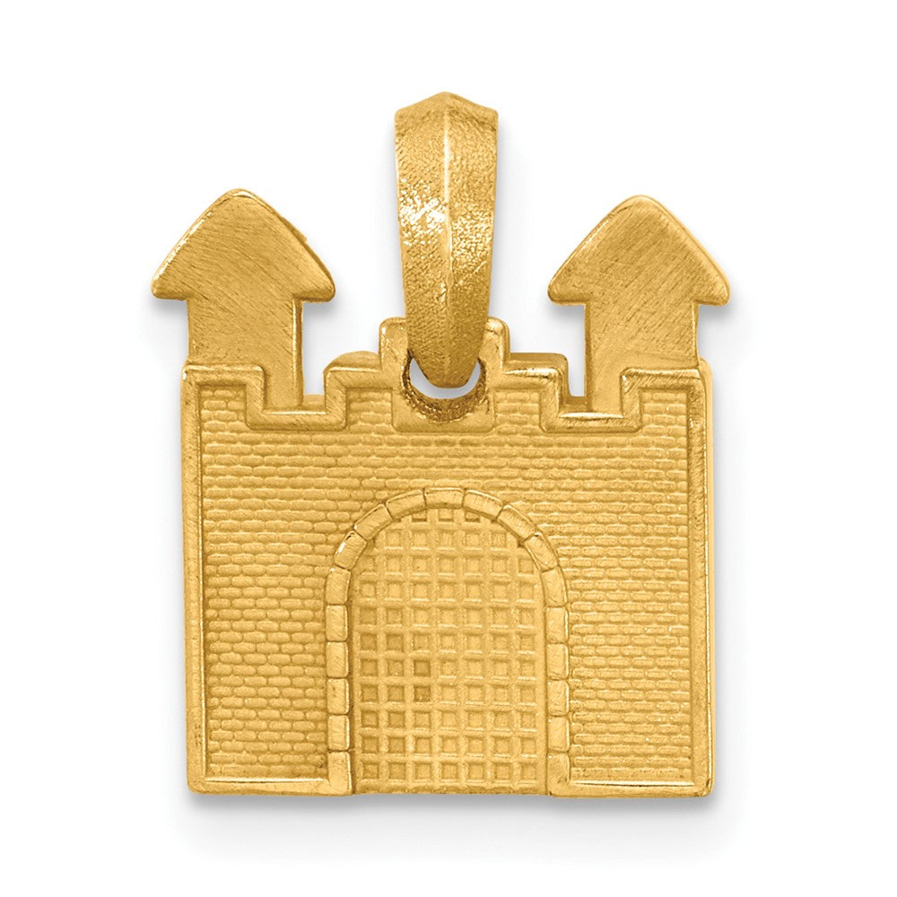 14ky 2D Castle Pendant
