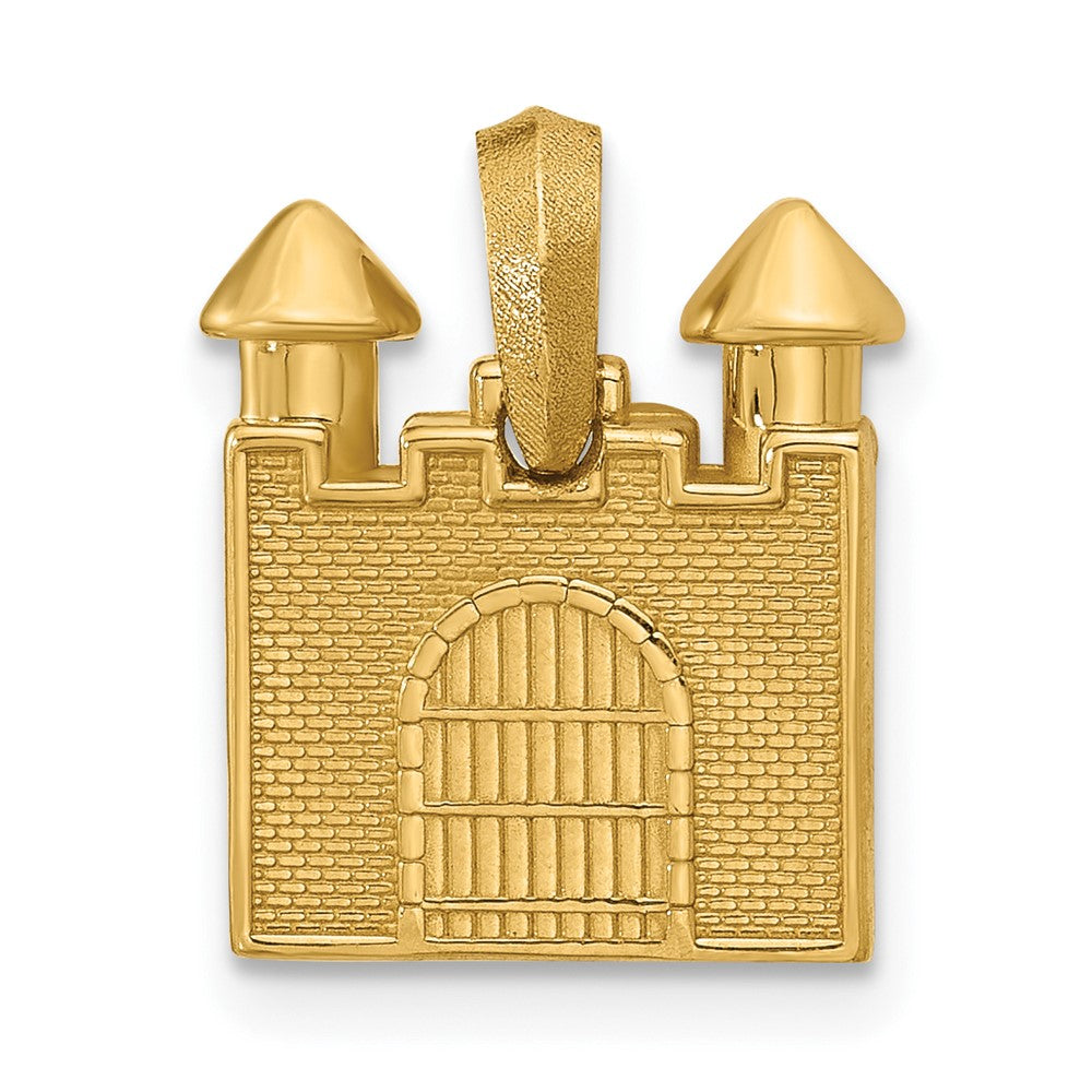 14ky 2D Castle Pendant