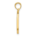 14K Polished Shield with Cross Pendant