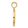 14K Polished Round Aquarius Pendant