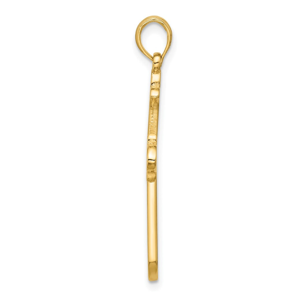 14K Polished Cross Pendant