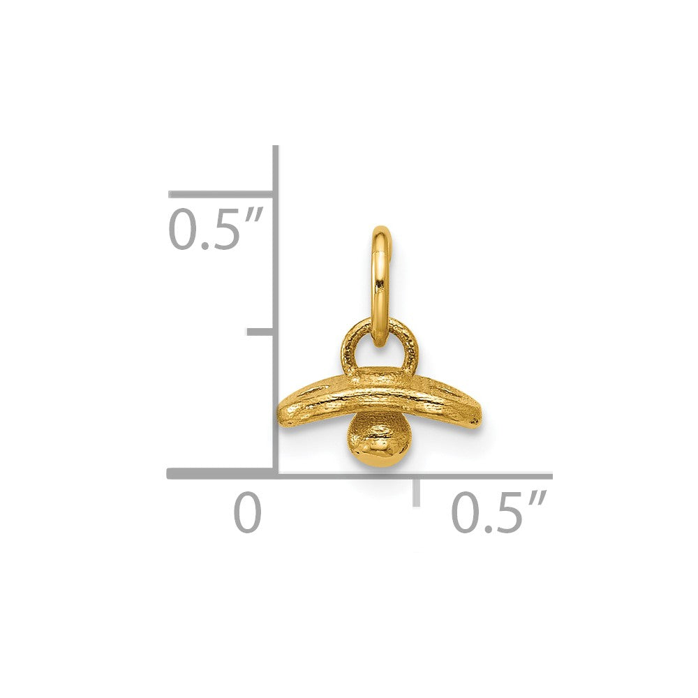 14K Polished Baby Binky Pendant