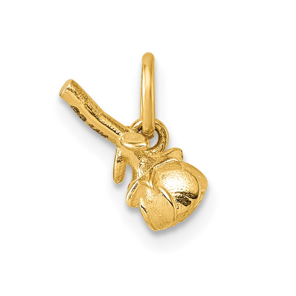14K Polished Rose Flower Pendant