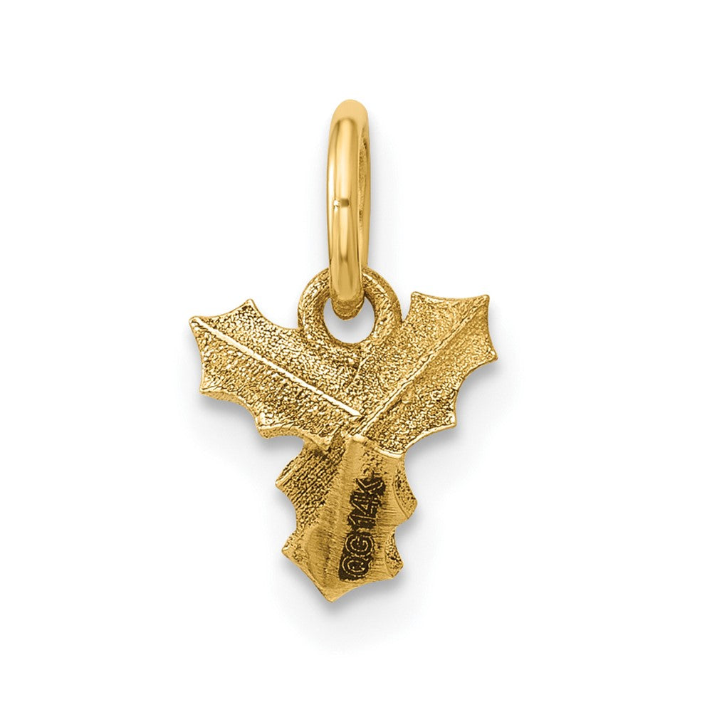 14K Polished Holly Pendant