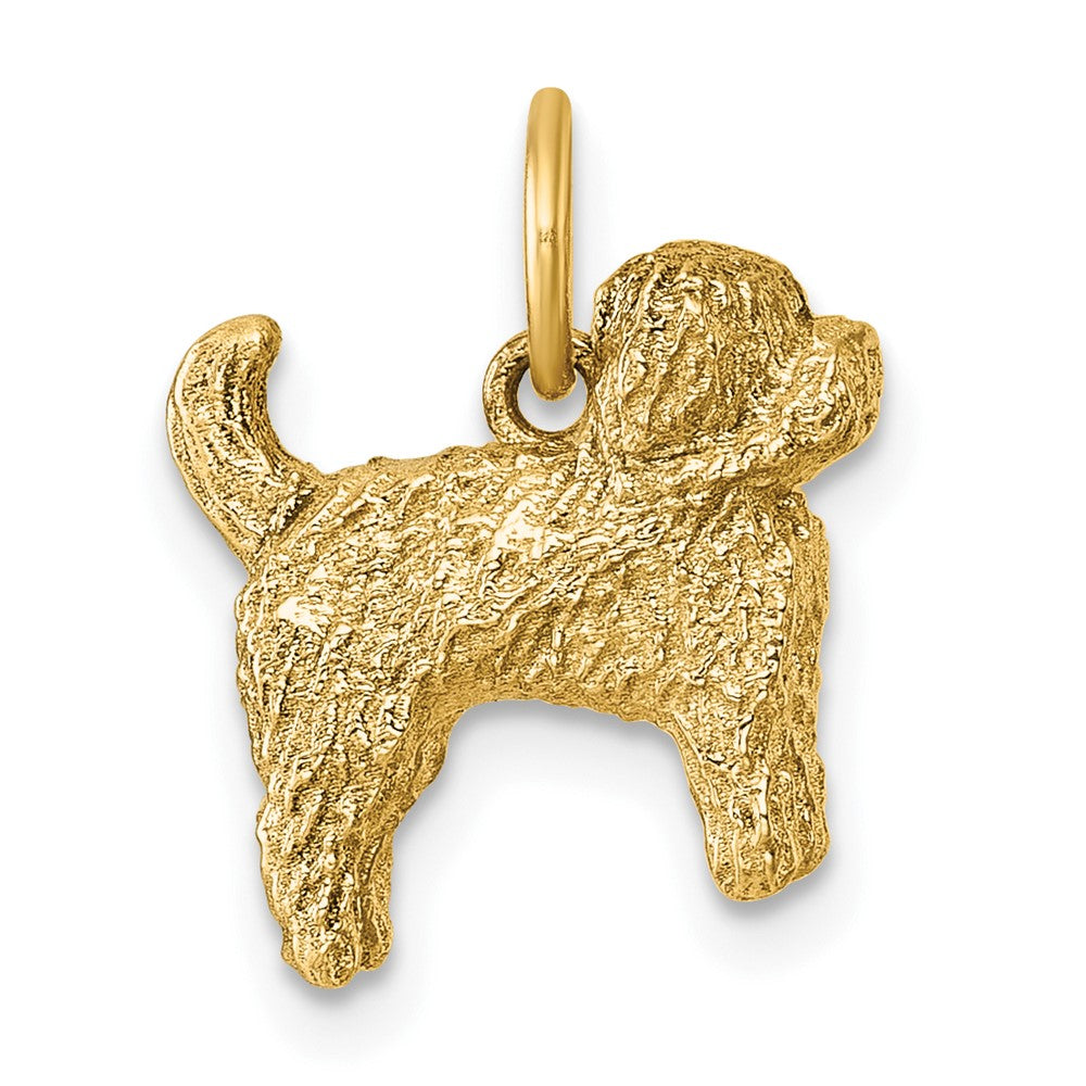 14K Polished Furry Lab Pendant