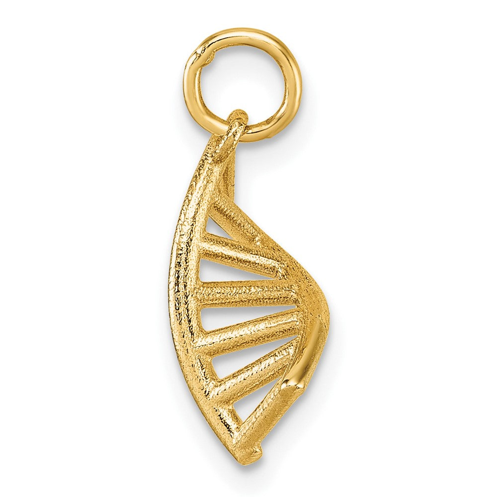 14K Polished DNA Pendant