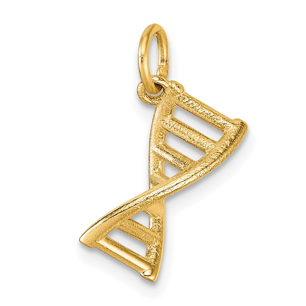 14K Polished DNA Pendant