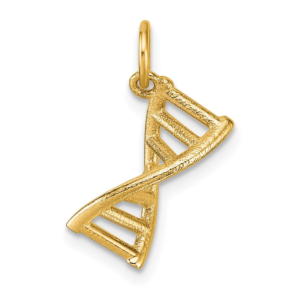 14K Polished DNA Pendant