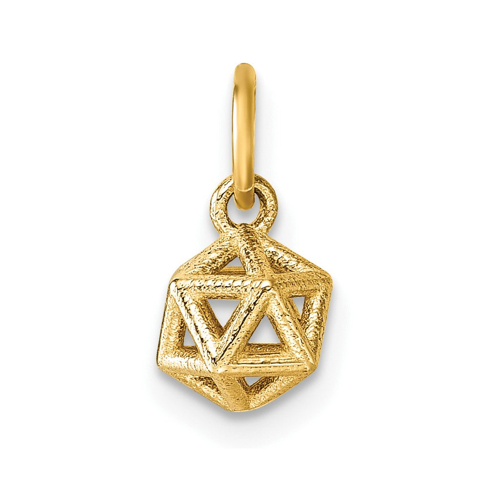 14K Polished Podium Pendant