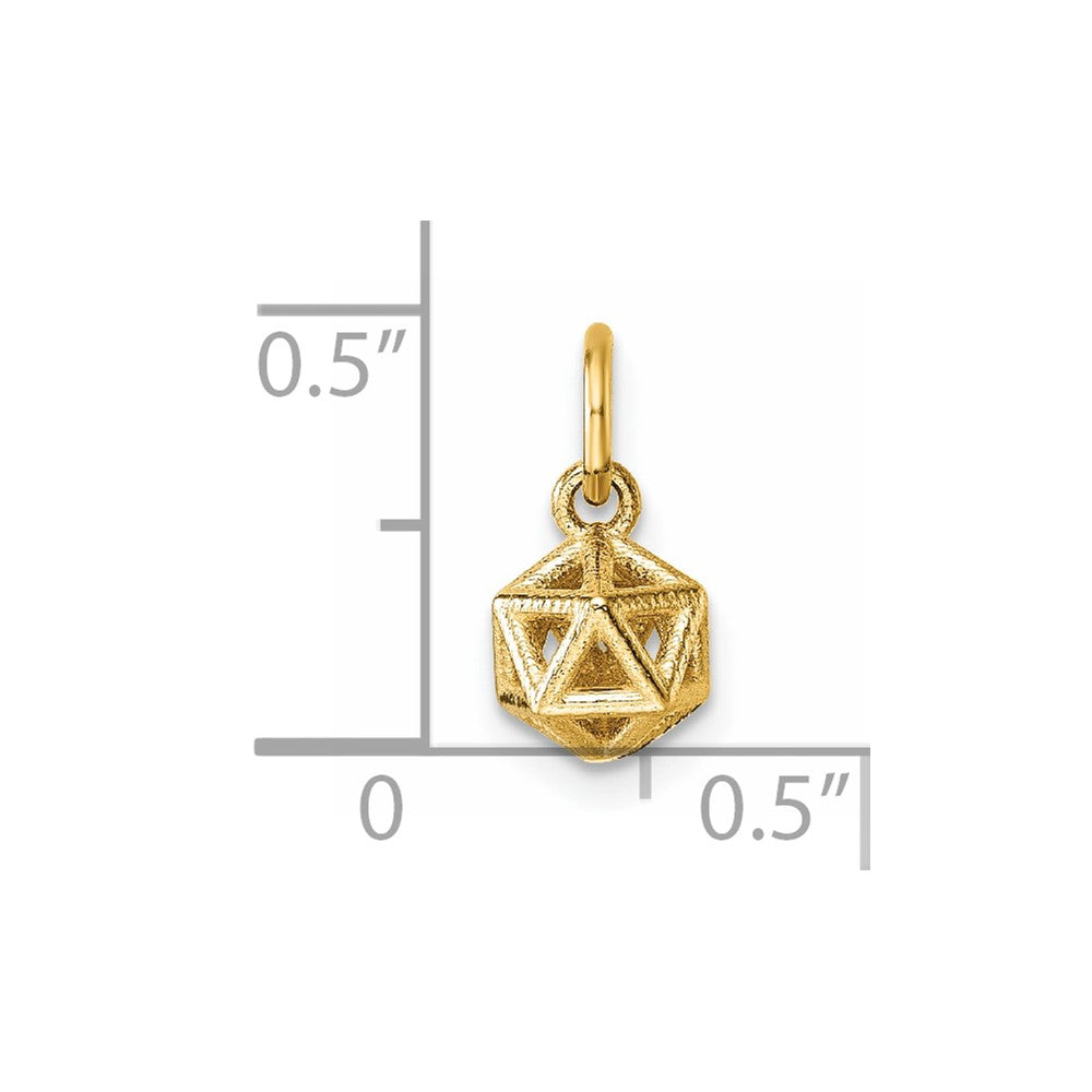 14K Polished Podium Pendant