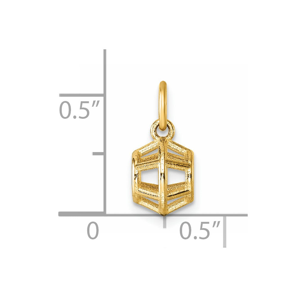 14K Polished Pentagonal Shape Pendant
