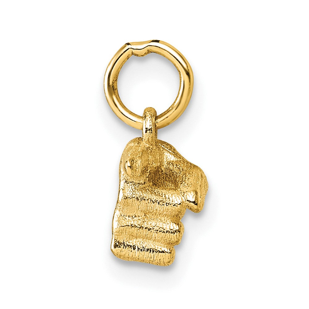 14K Polished 1-Finger Point Hand Pendant