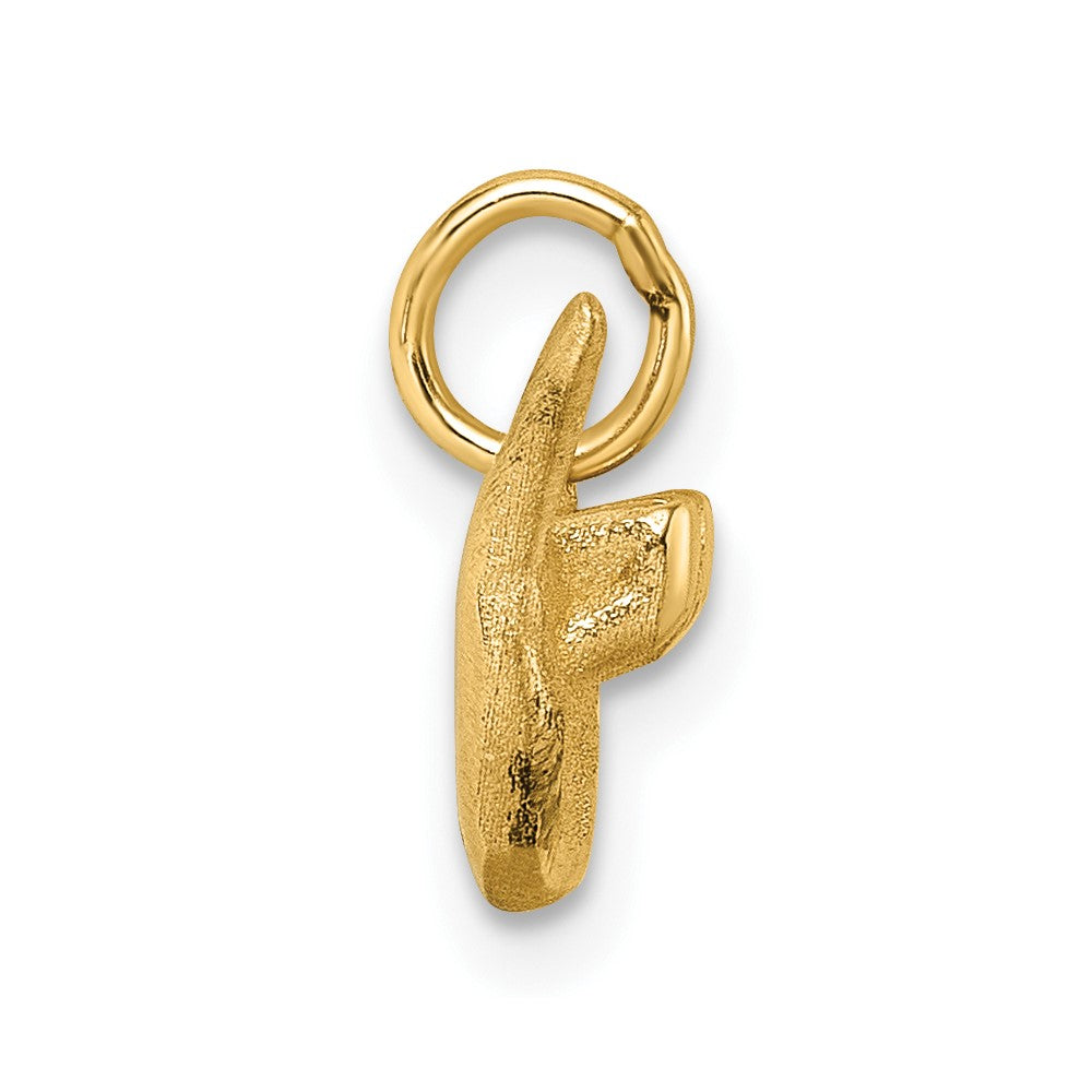 14K Polished Shaka Hang Loose Hand Pendant