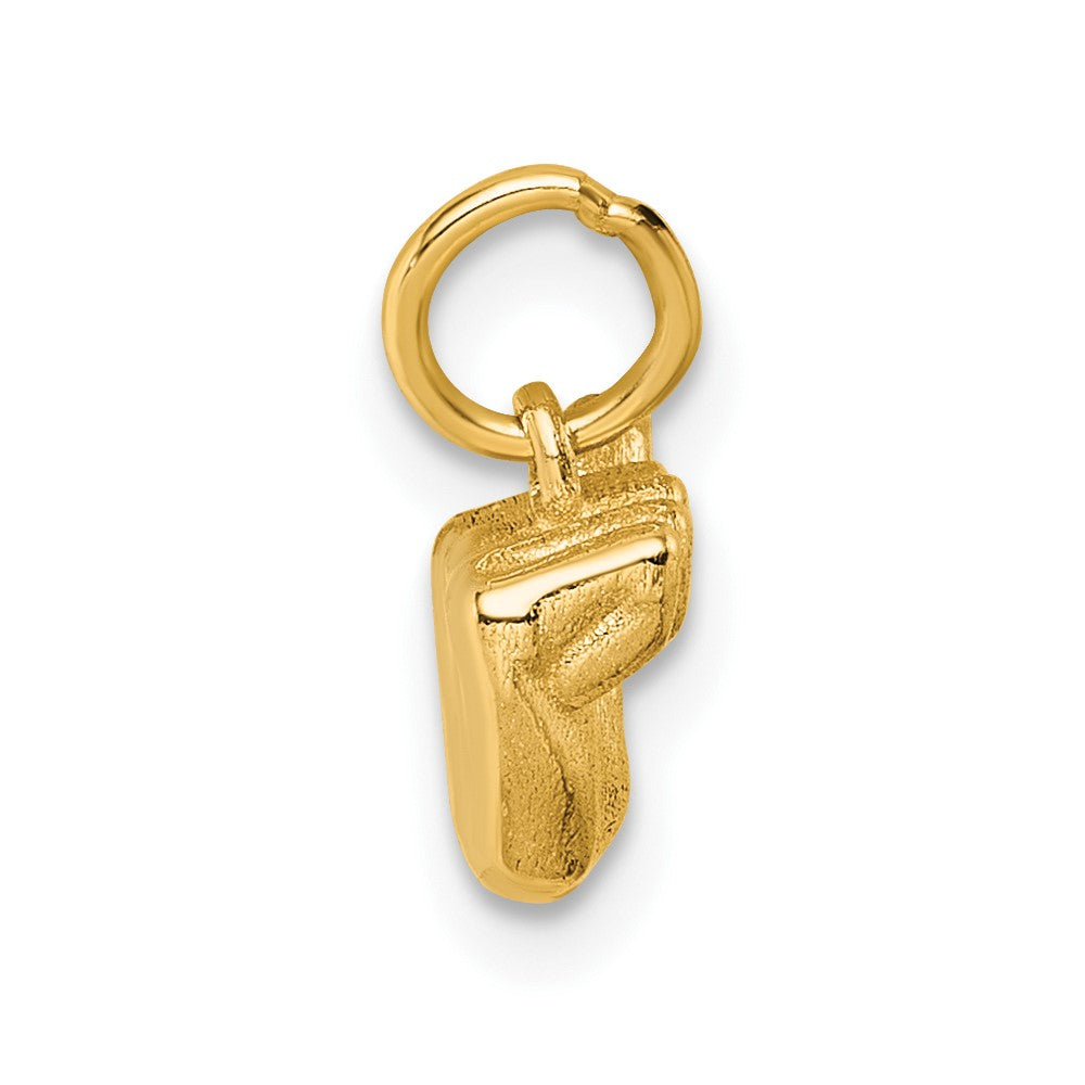 14K American Sign Language Alphabet Fingerspelling Sign A Pendant