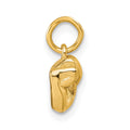 14K American Sign Language Alphabet Fingerspelling Sign M Pendant