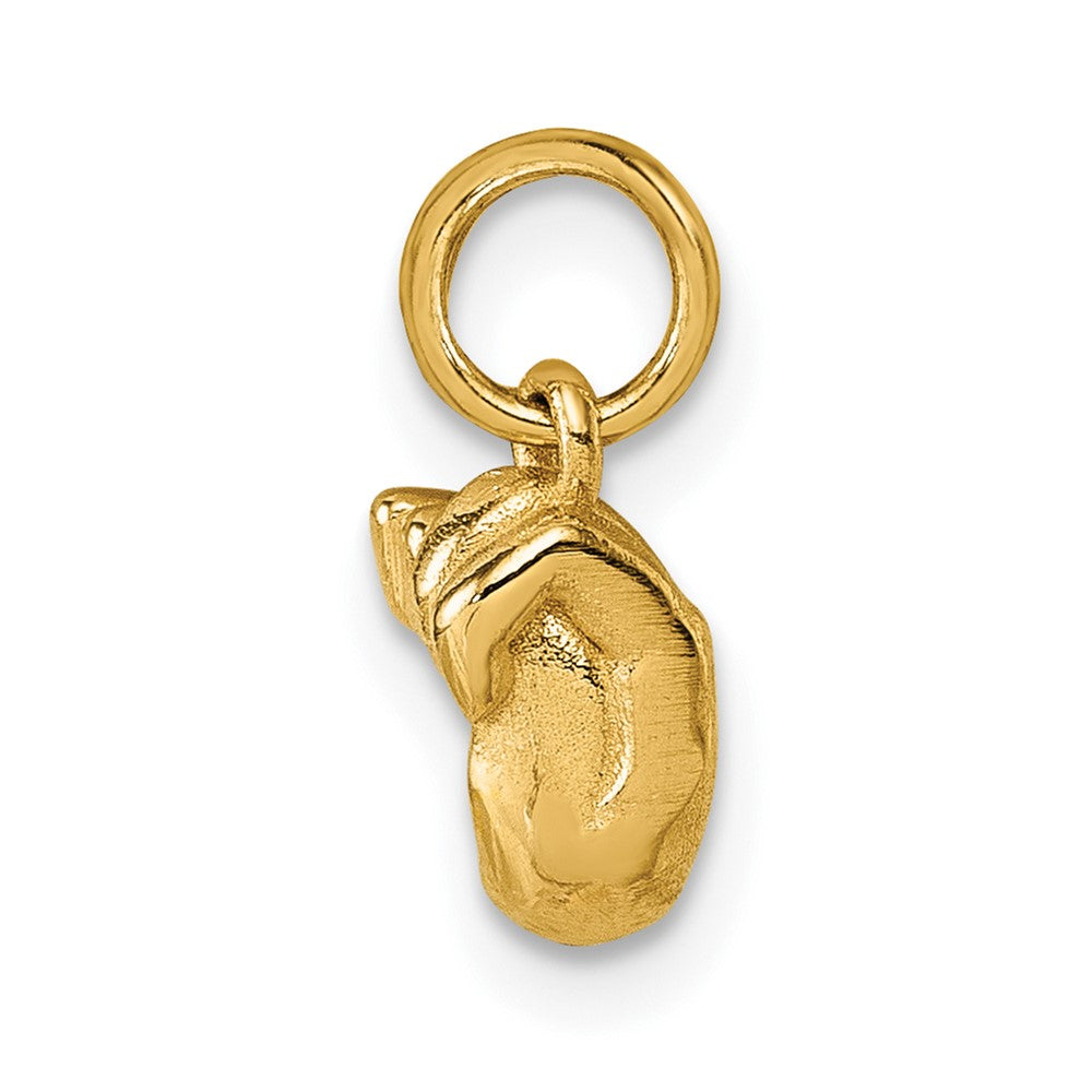 14K American Sign Language Alphabet Fingerspelling Sign N Pendant
