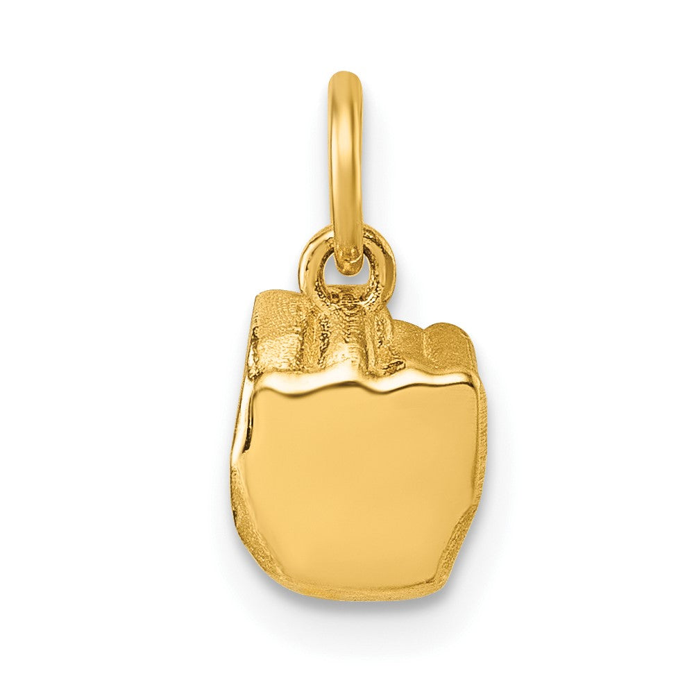 14K American Sign Language Alphabet Fingerspelling Sign N Pendant