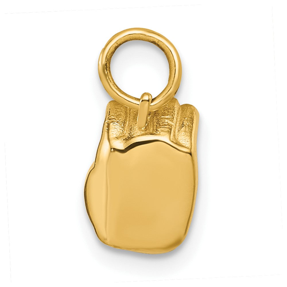 14K American Sign Language Alphabet Fingerspelling Sign O Pendant