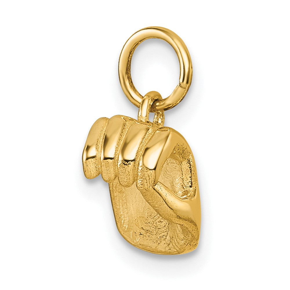 14K American Sign Language Alphabet Fingerspelling Sign O Pendant