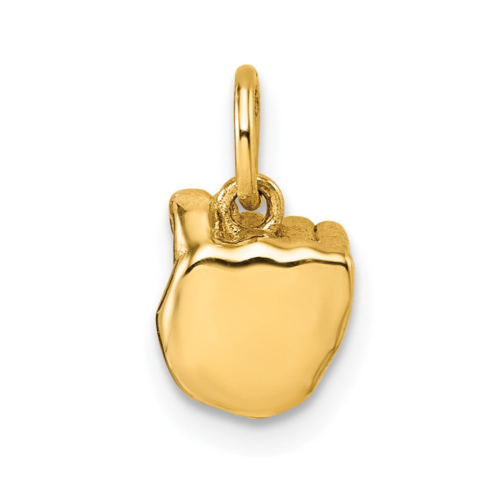 14K American Sign Language Alphabet Fingerspelling Sign T Pendant