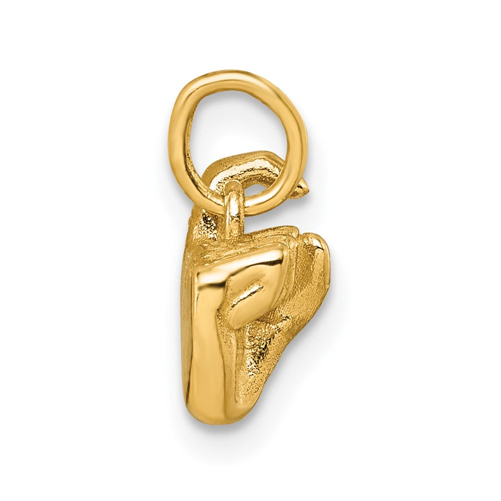 14K American Sign Language Alphabet Fingerspelling Sign X Pendant