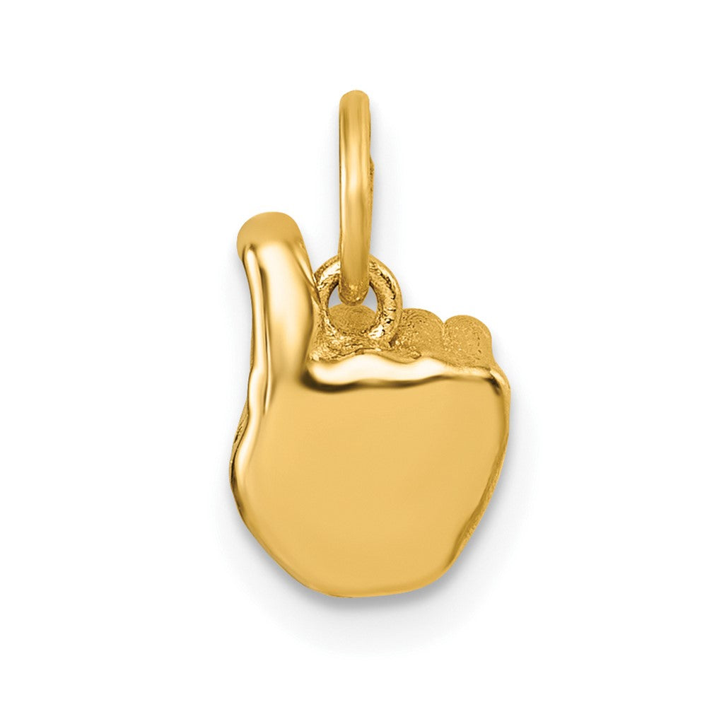 14K American Sign Language Alphabet Fingerspelling Sign X Pendant