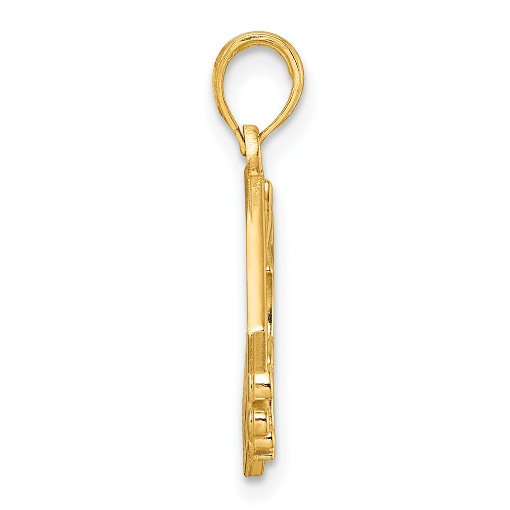 14K Polished Eagle Pendant