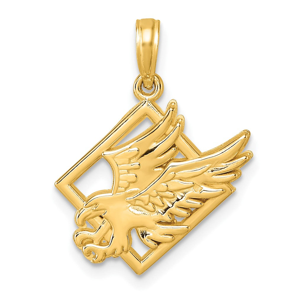 14K Polished Eagle Pendant